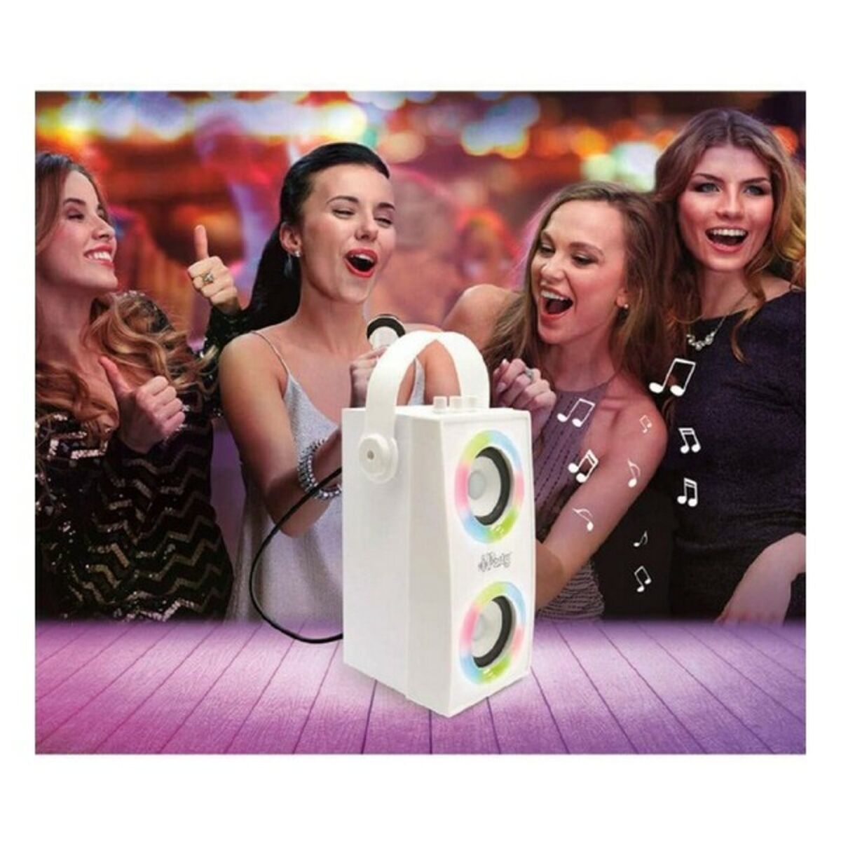 Draagbare Bluetooth Luidspreker met Microfoon iParty Lexibook BTP180Z Wit Bluetooth